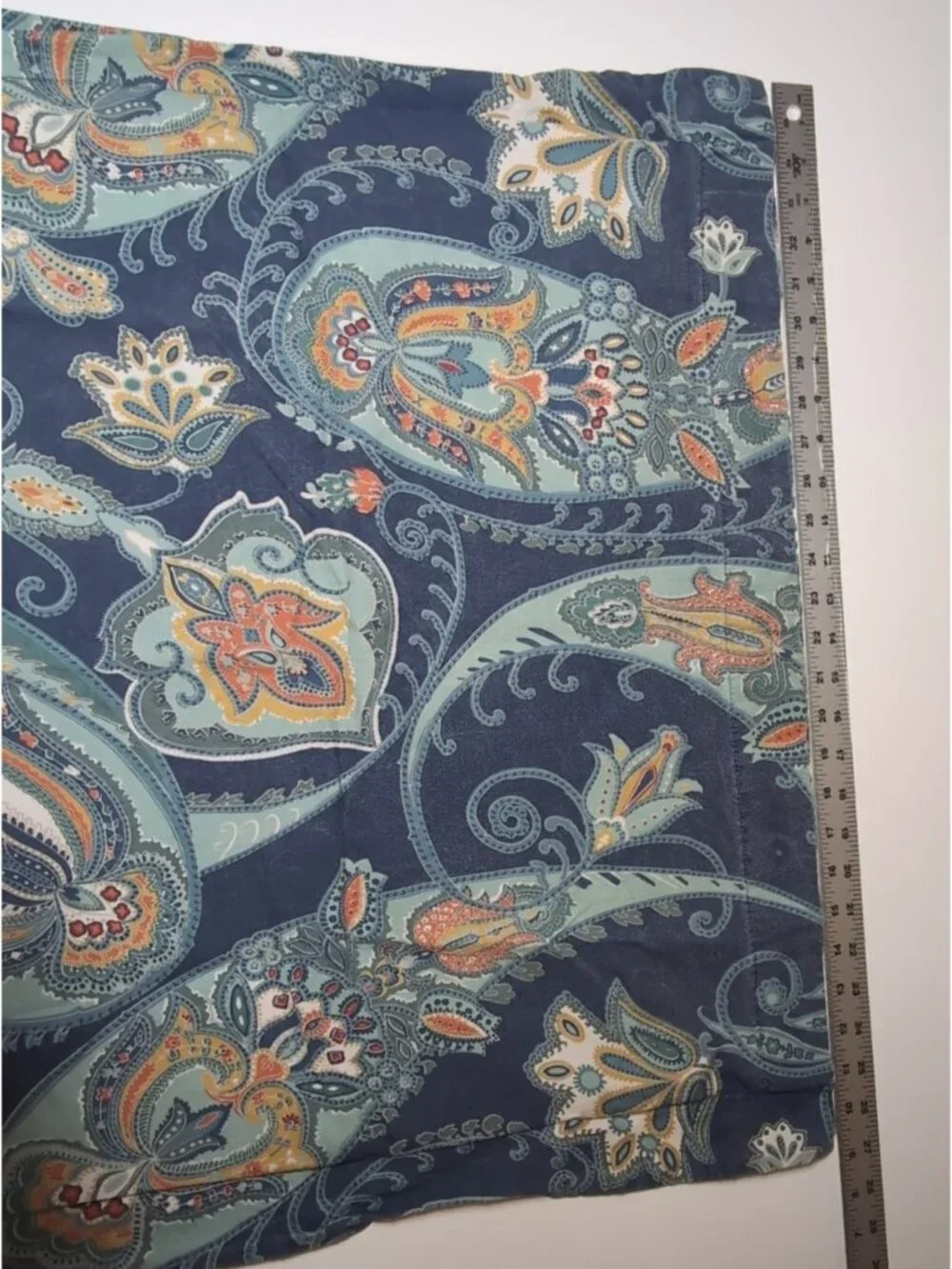 Pottery Barn Pillow Sham Paisley Reversible Standard 100% Cotton‎